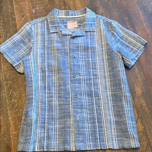 Cat & Jack Blue and White Striped Casual Shirt